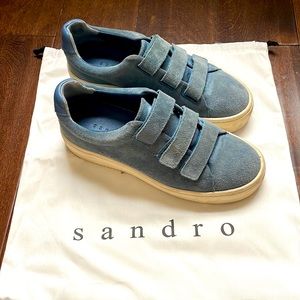 Sandro Suede Velcro Sneakers